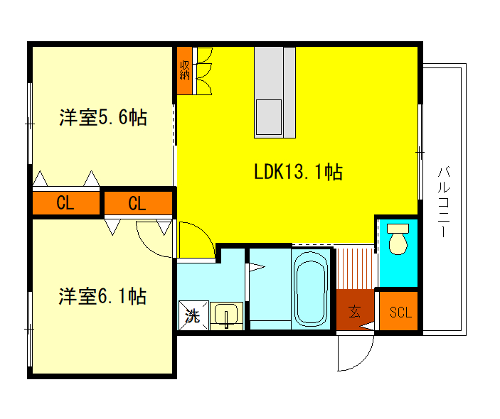 （仮称）学園西町1丁目ヘーベルメゾンの間取り