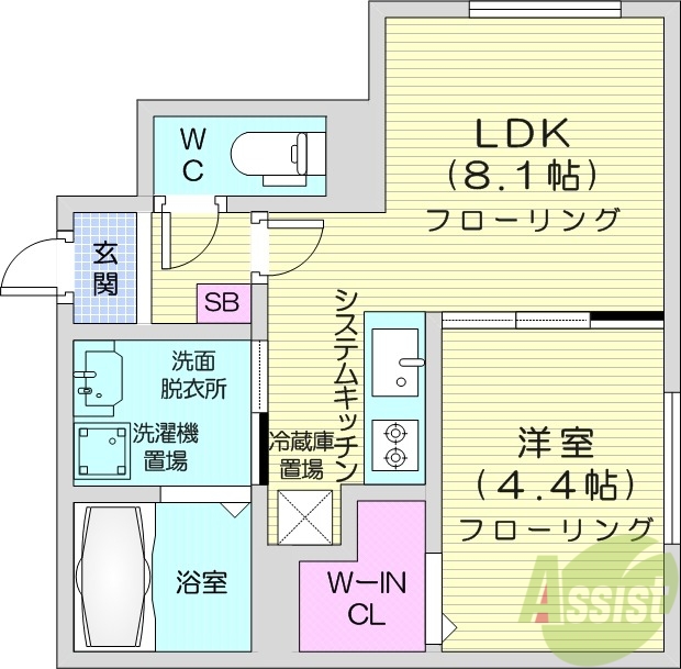 インフィニティ美園の間取り