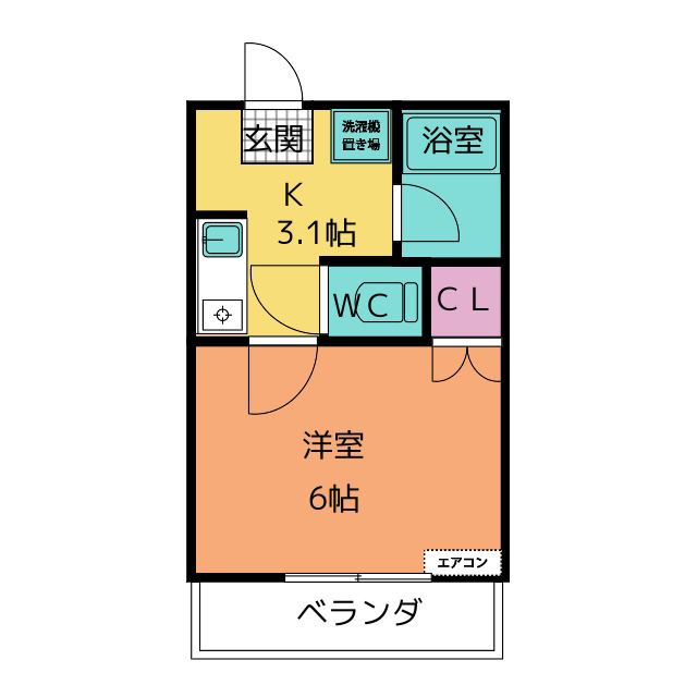 ファミール伊藤　Ｂ棟の間取り