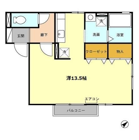 三重郡川越町大字豊田のアパートの間取り