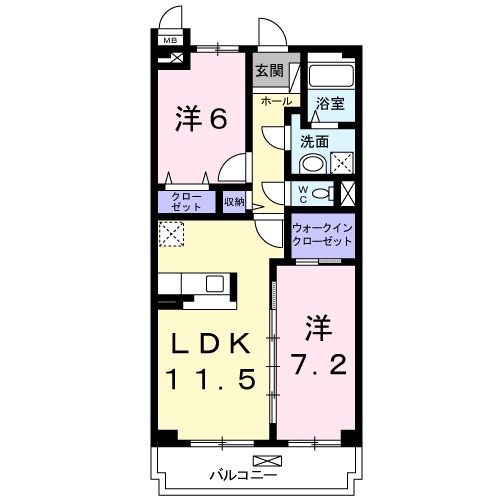 エアリーアベニューコートの間取り