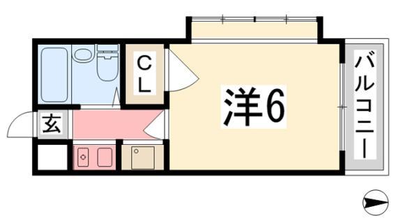 姫路市手柄のマンションの間取り