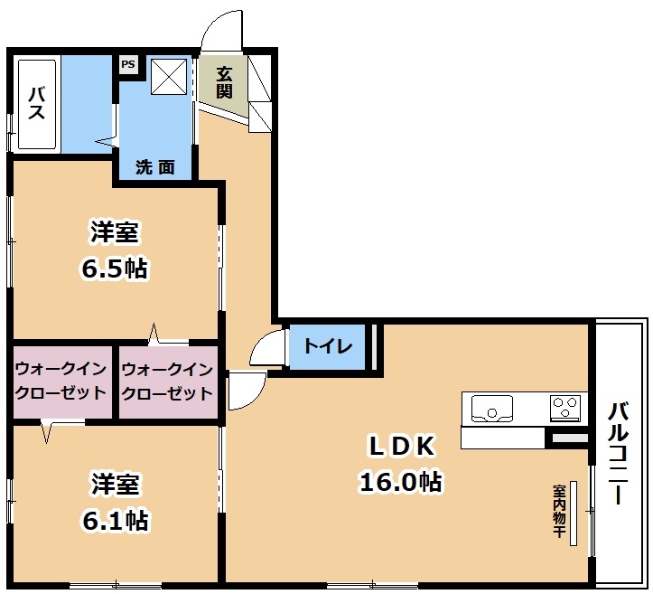 草津市青地町のアパートの間取り