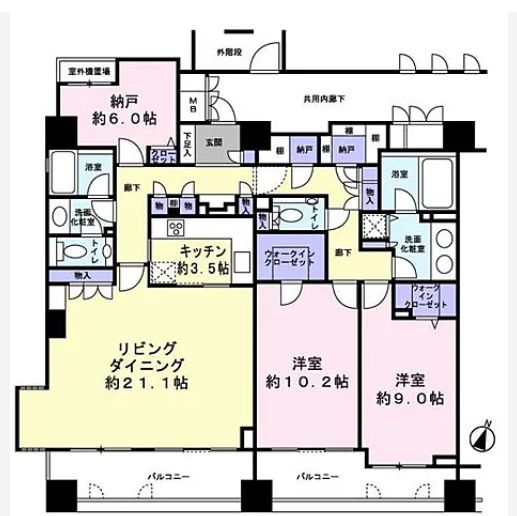 オリンピアード麻布霞坂の間取り