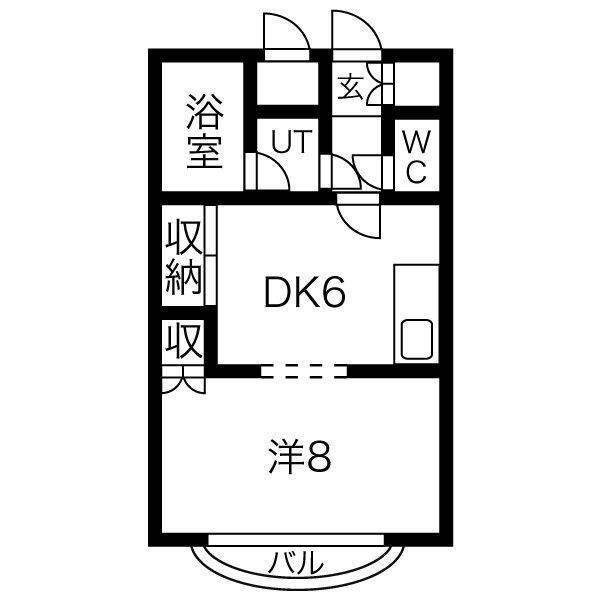 札幌市豊平区水車町のマンションの間取り