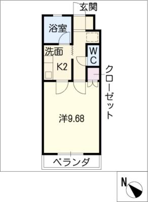 ＴＹスタジオアパートメントの間取り