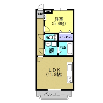 エスポワール加世田の間取り