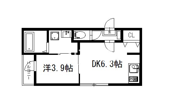 アリビオ南城堀の間取り