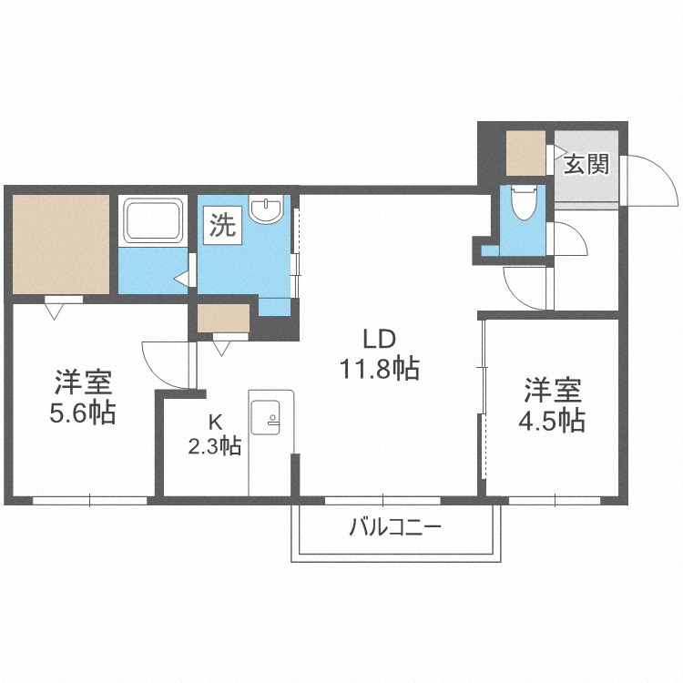 ブランシャール円山医大前の間取り