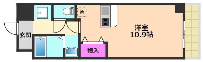 高槻市富田町のマンションの間取り