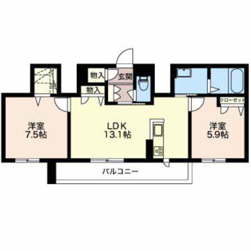 アトリエH＆Mの間取り