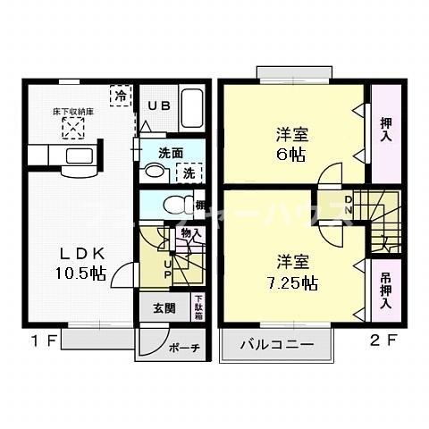 ビッグフォレスト稲荷前の間取り