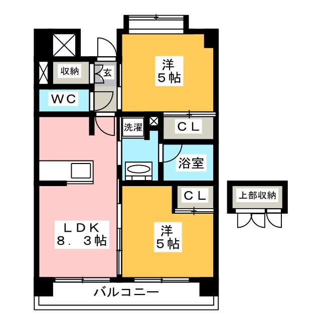 エステムプラザ福岡県庁前ネオシスの間取り