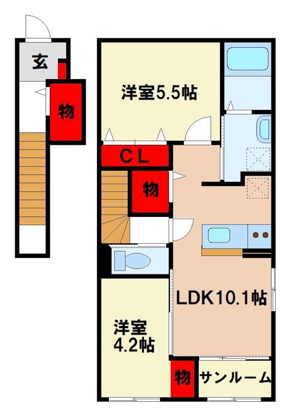 WISTARIA　筑紫の間取り