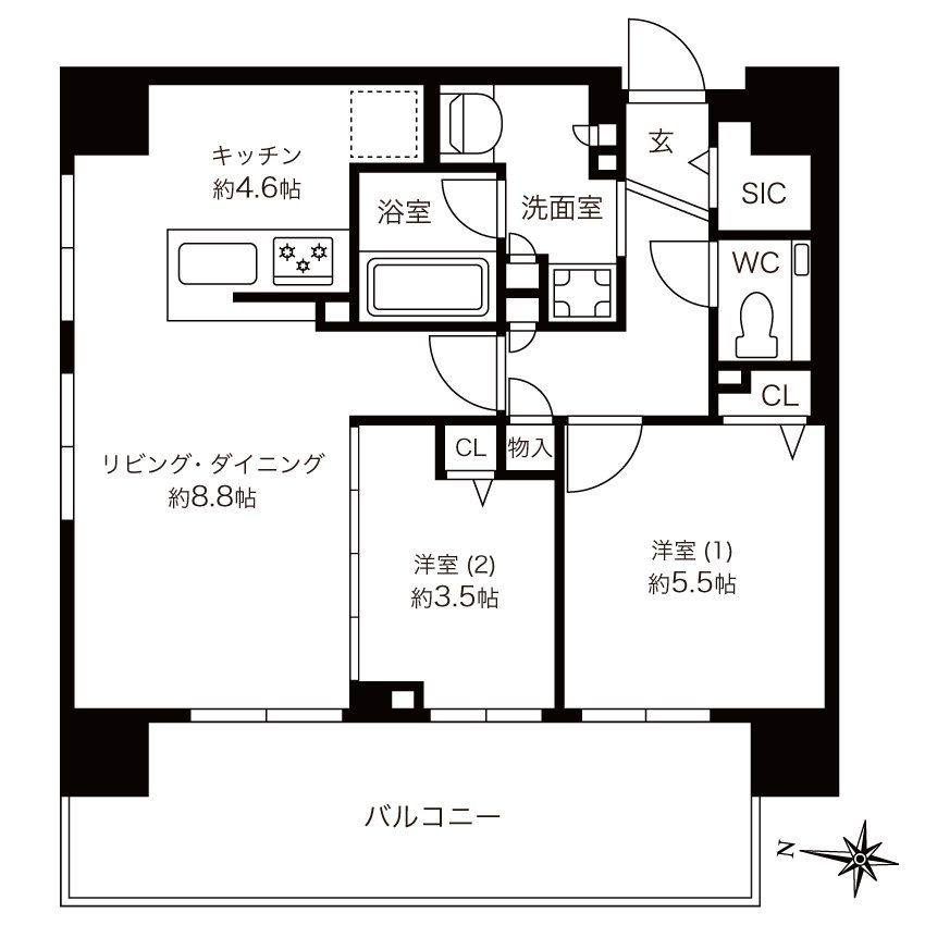 レーベン環状通東ＴＨＥ　ＲＥＳＩＤＥＮＣＥの間取り