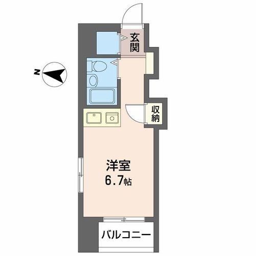 京都市右京区太秦井戸ケ尻町のマンションの間取り