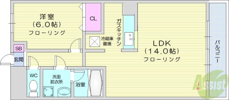 ハバードリーム6番館の間取り