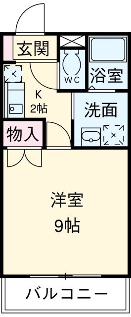 尾張旭市柏井町弥栄のアパートの間取り