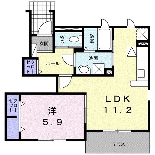 新城市石田のアパートの間取り