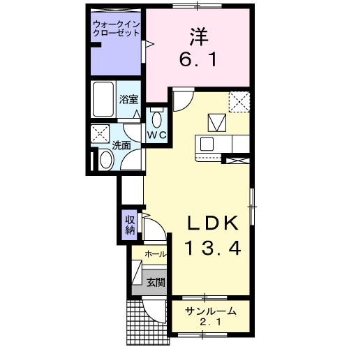 ラフレシ ル　Iの間取り