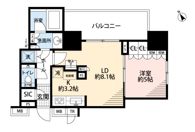 ブランズ愛宕虎ノ門の間取り