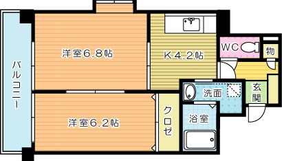 ＦＯＲＴＵＮＡＴＥ砂津の間取り