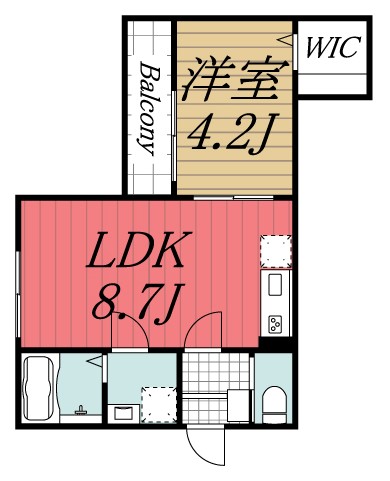 千葉市稲毛区緑町のアパートの間取り