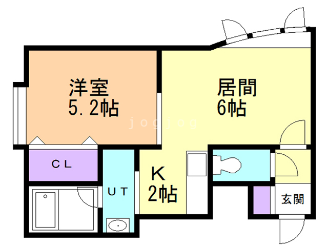 ソレアード月寒東の間取り