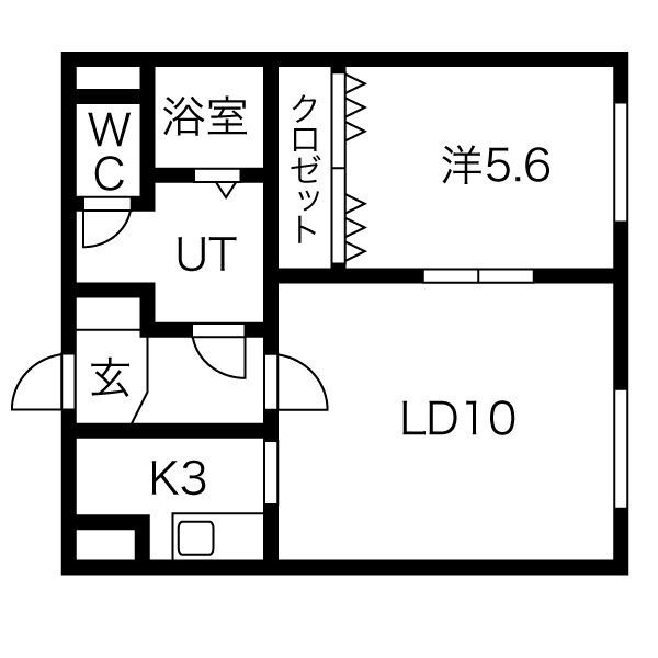 【札幌市中央区南十八条西のマンションの間取り】