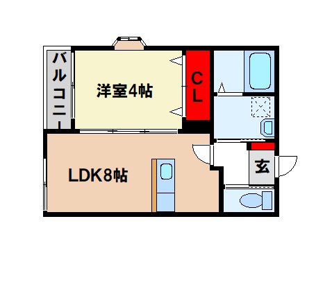 ホワイトショコラ二日市の間取り