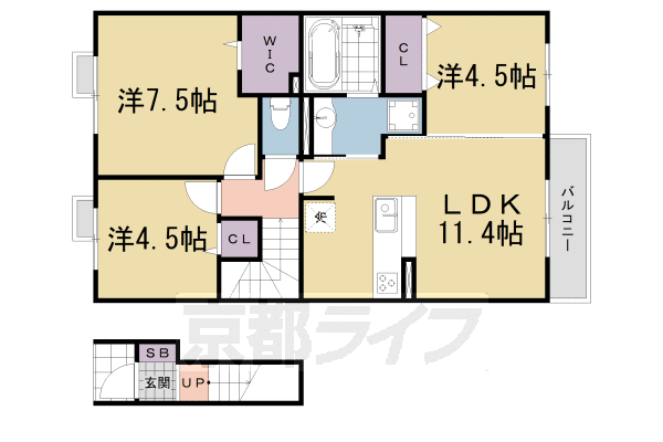 ガーデン　ライラックの間取り