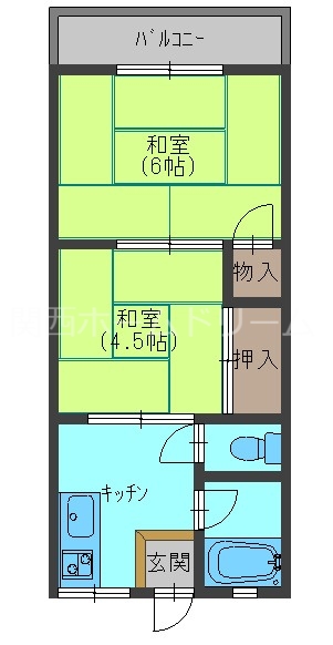 門真市新橋町のマンションの間取り