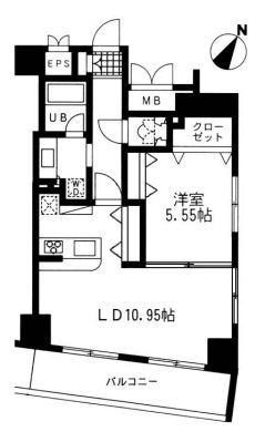 中央区日本橋人形町のマンションの間取り