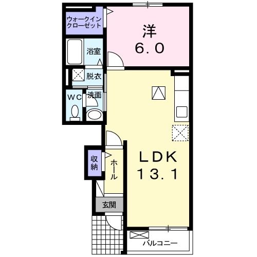 揖斐郡池田町本郷のアパートの間取り