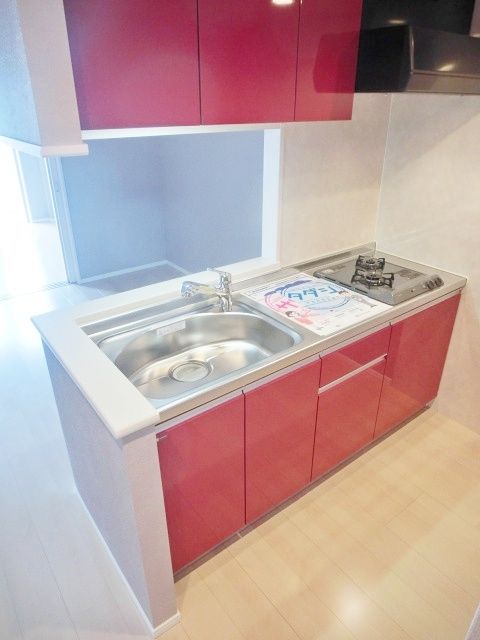 キッチン　2口ガスシステムキッチン完備