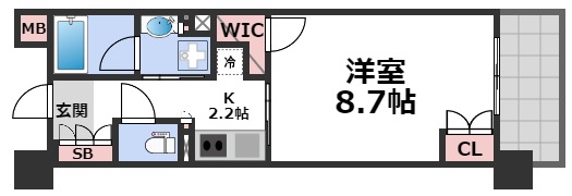 パークアクシス心斎橋の間取り写真