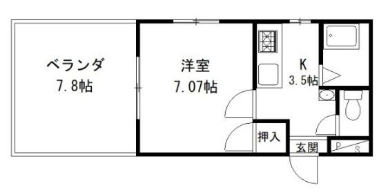 ＪＲ高徳線 佐古駅 徒歩11分 4階建 築48年の間取り写真