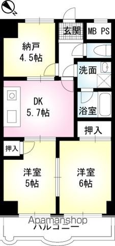 音金六郷マンションの間取り写真