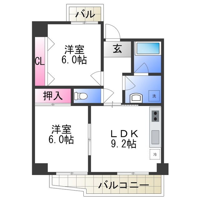 サイプレス住之江の間取り写真