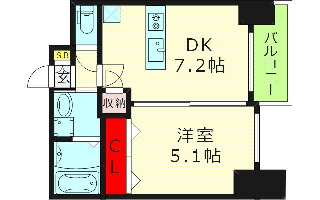 THE SENSE RESIDENCE新深江の間取り写真