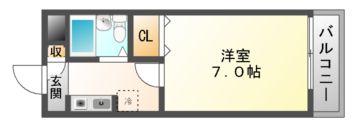 阪急京都線 上新庄駅 徒歩7分 5階建 築37年の間取り写真