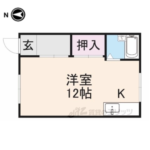 長浜市下坂中町のアパートの間取り