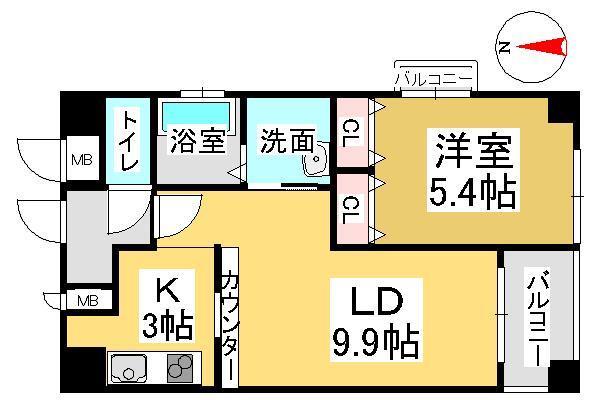 クレストシティ中井町の間取り