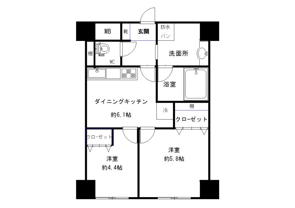 リズ川越の間取り