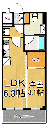 尼崎市北城内のマンションの間取り