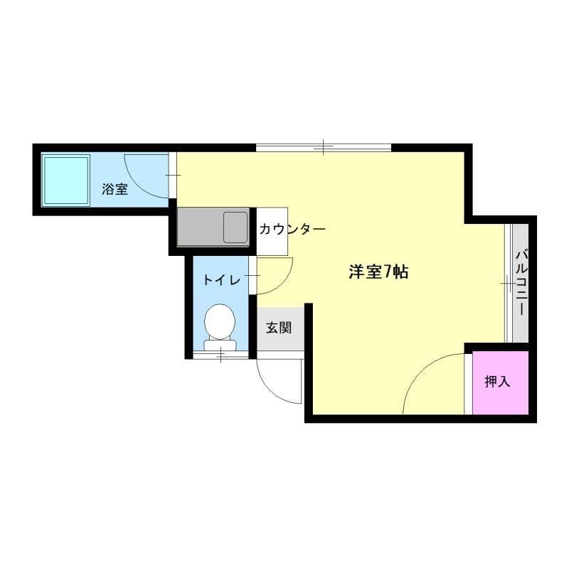 プライムアパート江平の間取り