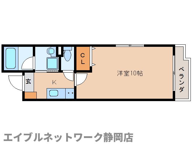 静岡県静岡市葵区本通６（マンション）の賃貸物件の間取り