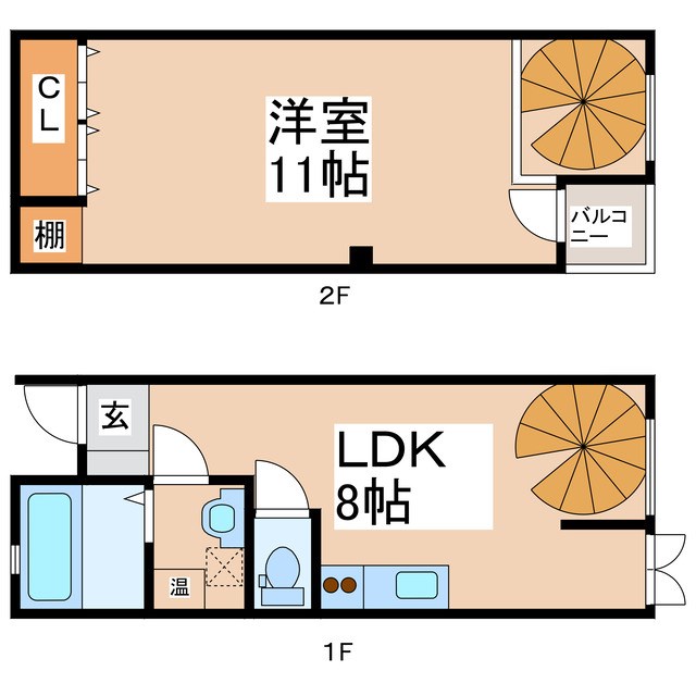 上田市中央のマンションの間取り