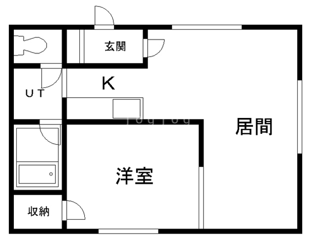 旭川市十条通のアパートの間取り