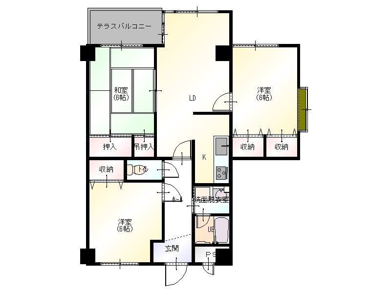 信開ドムス駅北の間取り